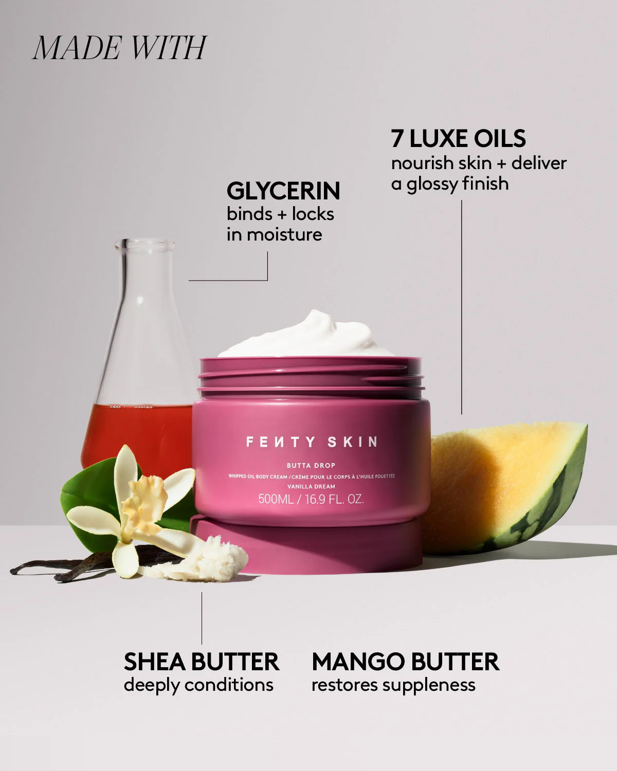 Jumbo Butta Drop Whipped Oil Body Cream with Tropical Oils + Shea Butter — Vanilla Dream - Image 4