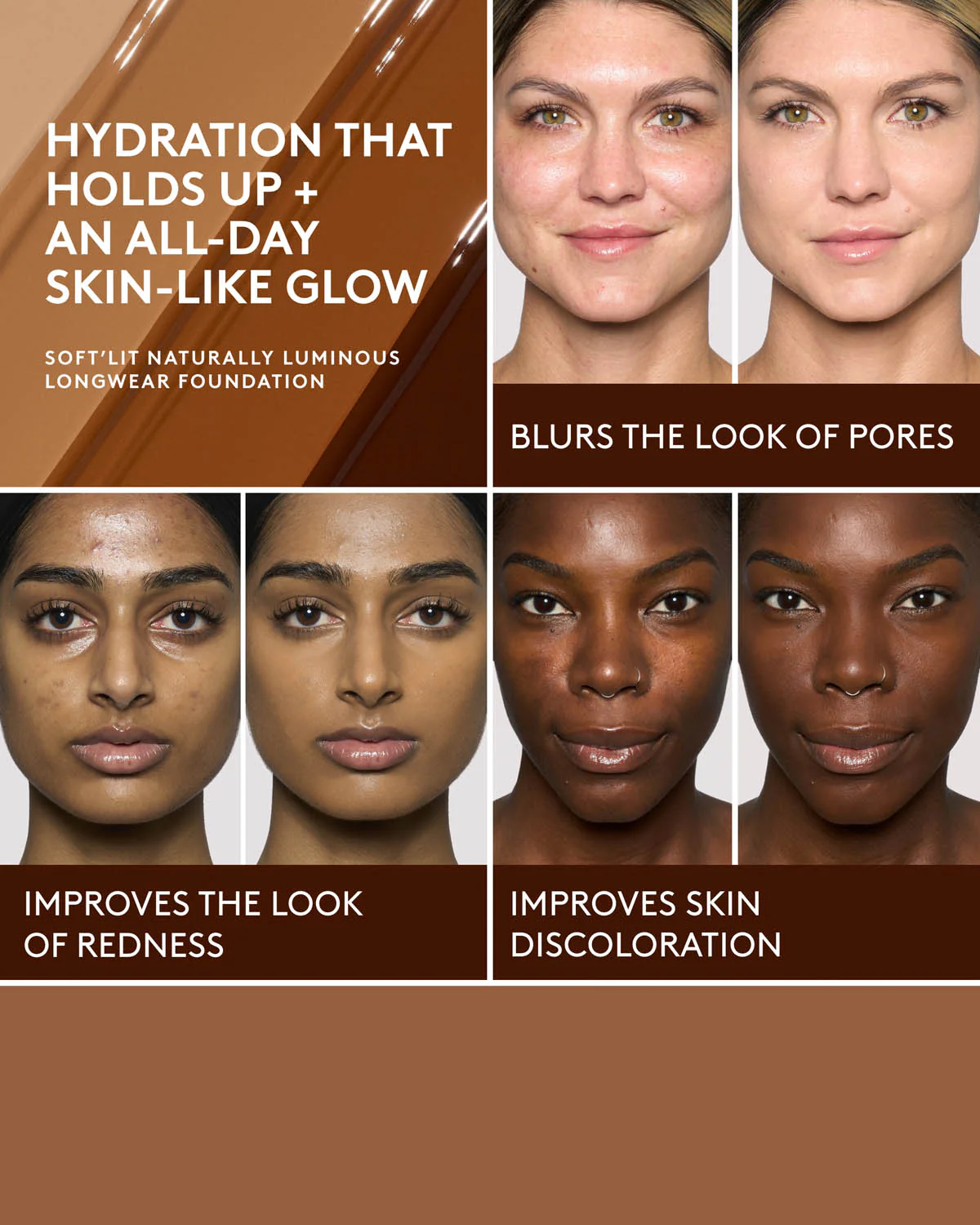 Soft'lit Naturally Luminous Longwear Foundation — 450 - Image 6