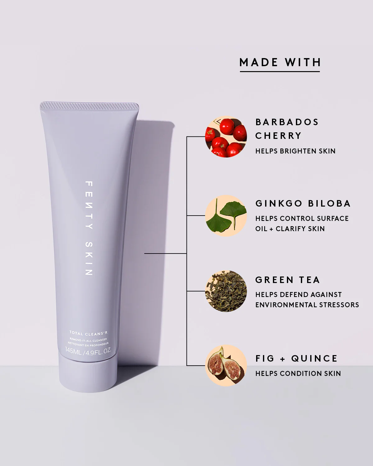 Fenty Skin Total Cleans'r Fragrance-Free Remove-It-All Cleanser with Barbados Cherry - Image 6